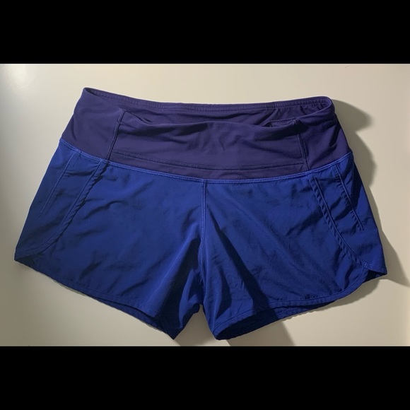 Lululemon 2.5" Speed Up Short royal blue sz 4 - Picture 1 of 4